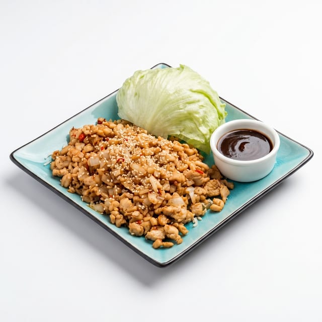 Minced Chicken in Lettuce Cups.